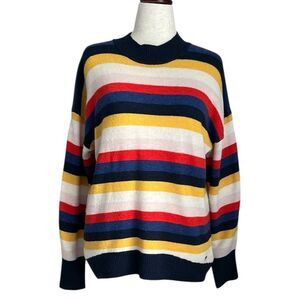 EDC by Esprit Striped Sweater Size L – Wool Blend Multicolor Crewneck